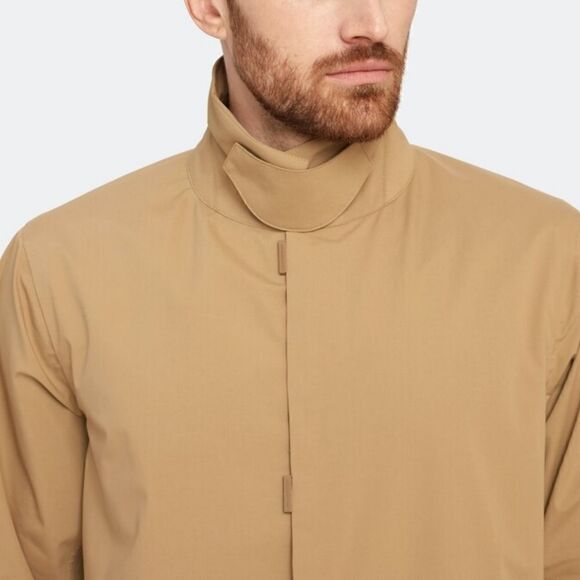 Descente XL Sun Shield Hard Shell Bal Collar Coat - Desert Khaki - Picture 4 of 14